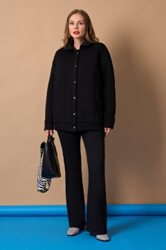 Чёрная куртка с карманами  Aquarel(фото2)