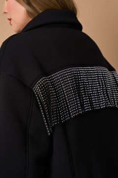 Чёрная куртка с карманами  Aquarel(фото5)
